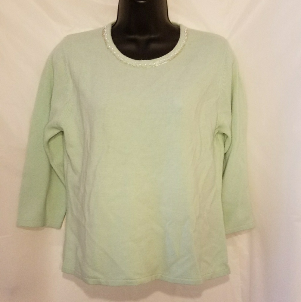 Sag Harbor mint green crew neck sweater sz Med